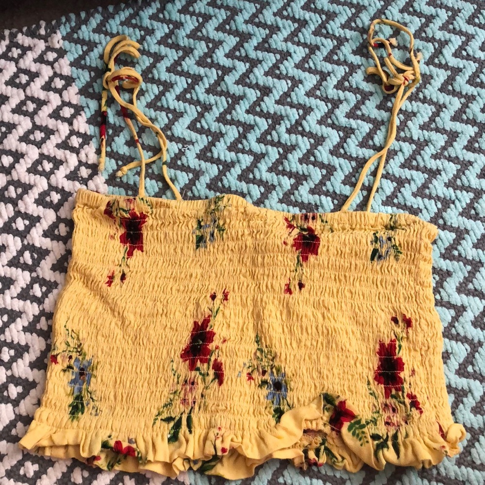 yellow crop top